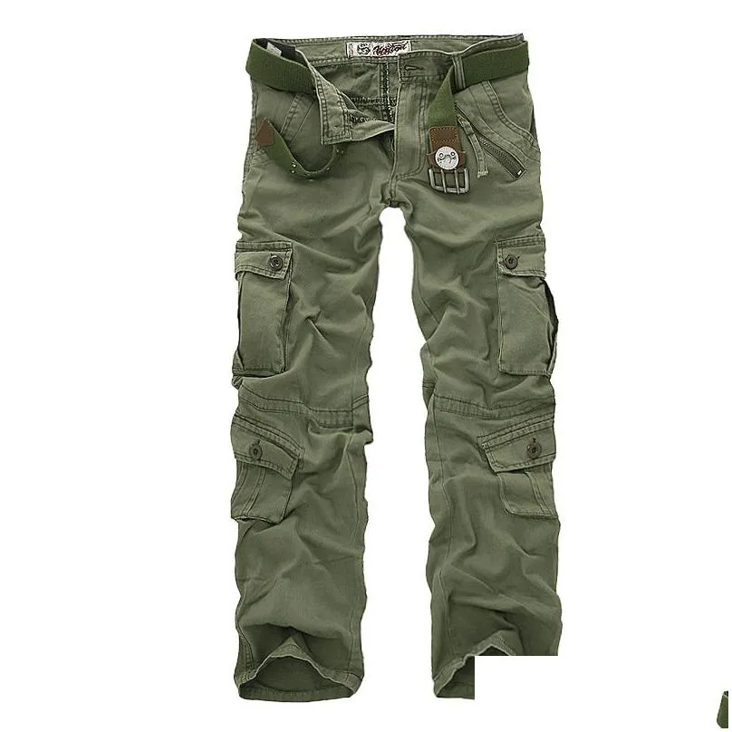 Men`S Pants Cargo Men Camouflage Trousers Casual Mti-Pocket Army Work Combat Mens Military Plus Size 201126 Drop Delivery Apparel Clo Dheef
