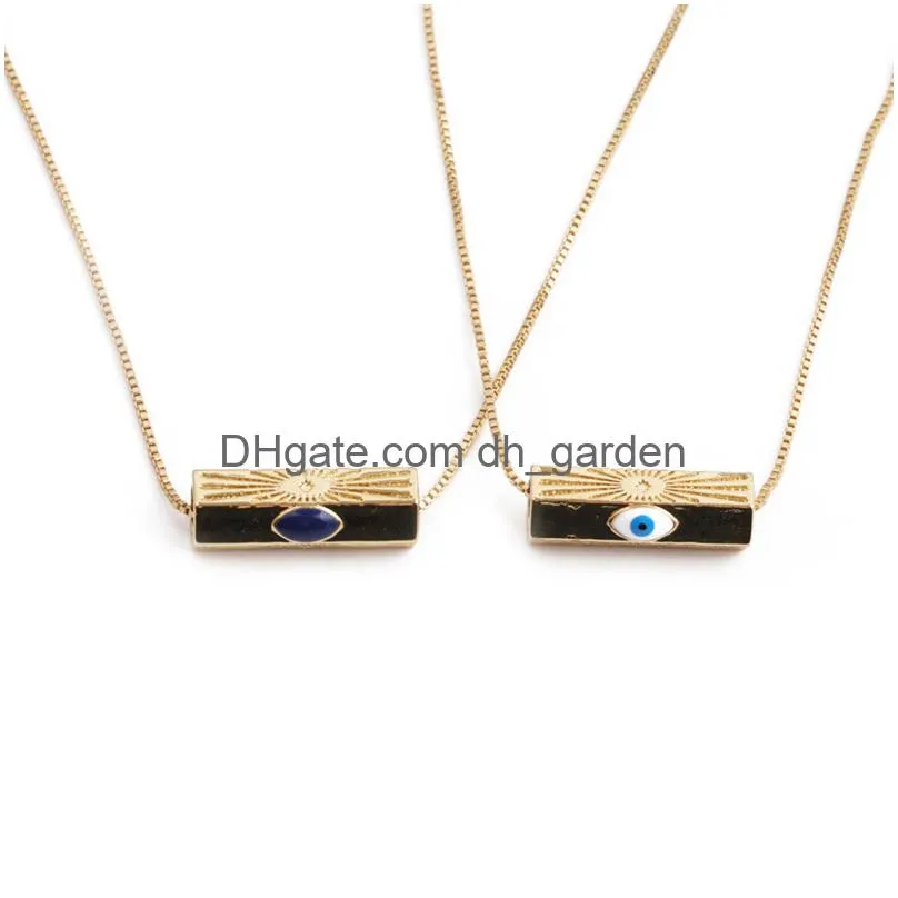 Pendant Necklaces Voleaf Hip-Hop Enamel Personality Evil Eye For Women Fashion Jewelry Vne143 Drop Delivery Dhgarden Dhae8