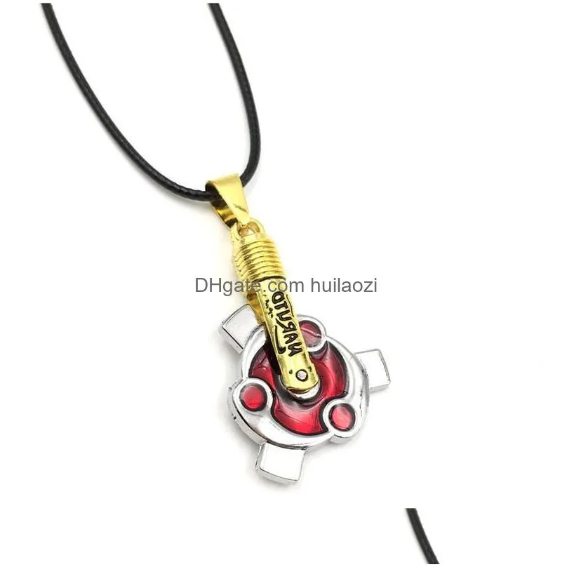 anime necklace anime cosplay jewelry leather pendant necklaces