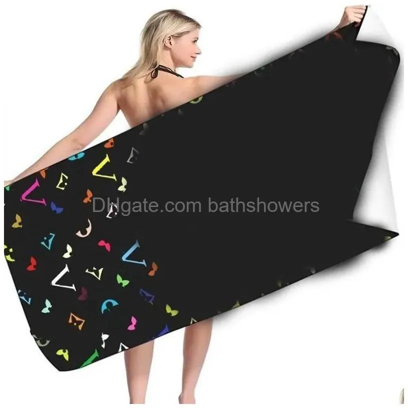 Towel Big Brand Bath Fashion Beach Swimming And Running Water Absorption Sand Prevention Couples Sweat Wi Drop Delivery Dhr5V