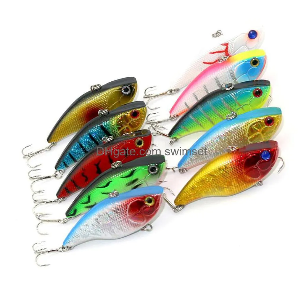 5Pcs Winter Vib Fishing Lures 18G/0.635Oz 7.5Cm/2.95In Hard Bait With Lead Inside Fish Ice Sea Tackle Drop Delivery Dh1I6
