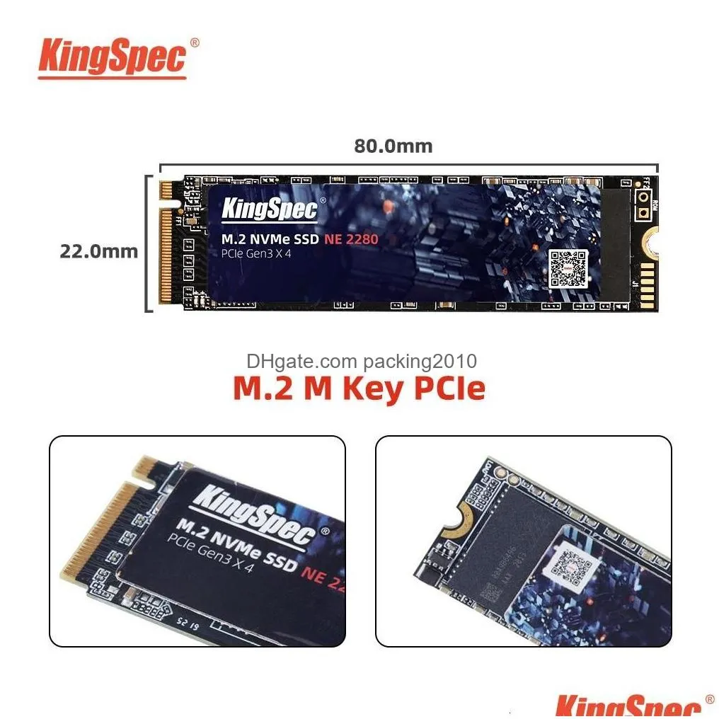 Hard Drives Kingspec Ssd M2 512Gb Nvme 1Tb 240 G 256Gb 500Gb M.2 2280 Pcie Drive Disk Internal Solid State For Laptop Pc Drop Deliver Dhxzw