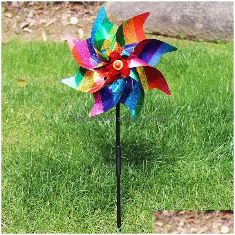 garden decorations 1pcs windmill bird repellent fruit reflective windmills decoration protected accessoreis