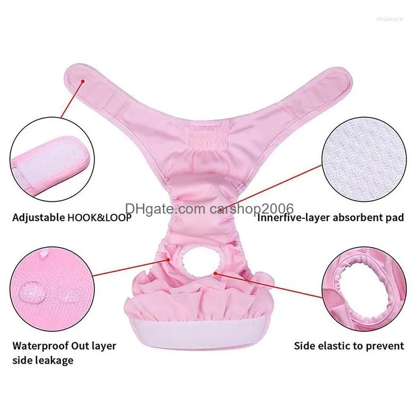 dog apparel sanitary physiological pants pet diaper for small large dogs cats washable menstruation underwear pets protective trousers