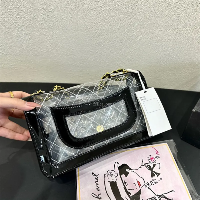 Summer Designer Bag Women's Shoulder Bag Clear Jelly Bag Leisure Totes Handbag Crossbody Bag Folding Bag Embroidery Tote Bag Cotton-padded coat Shopping Bag size 25cm