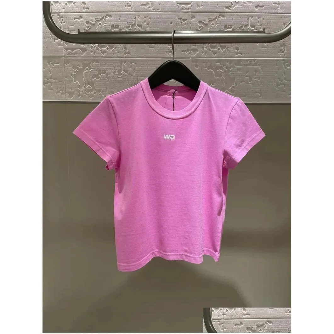 Women`s T Shirts Designer Spring Summer Style Cotton Simple Color Foaming Letter Print Short Sleeved T-shirt Women Autumn