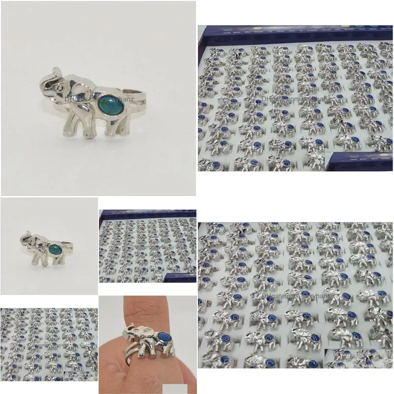 Other Cute Elephant Mood Ring Adjustable Color Changes To The Temperature Of Your Blood Drop Delivery Jewelry Body Dhiwo