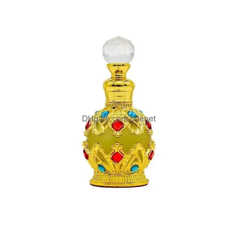 Bottles & Jars Dubai Metal Jewellery Model Per Bottle Dispensing Empty Essential Oil Glass 12Ml Heart-Shaped 240326 Drop Delivery Home Dhypw