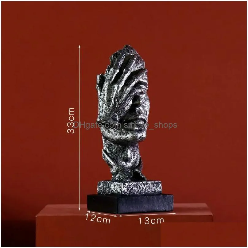 abstract resin whisperer statue sculpture crafts living room bedroom office ornaments modern home decoration accessories gift 240314