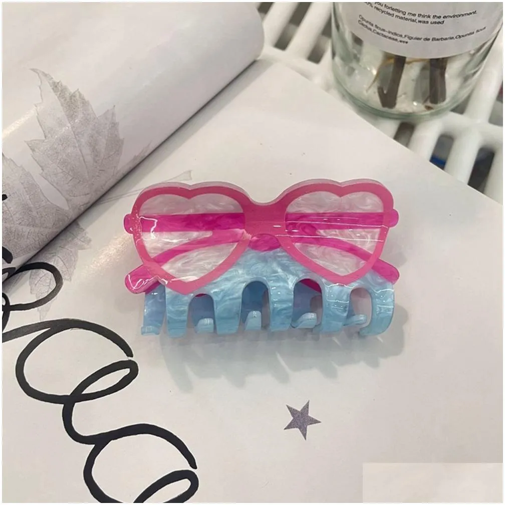 New acrylic claw clip cartoon hair accessory dopamine hair clip angel wings shark clip hair clip