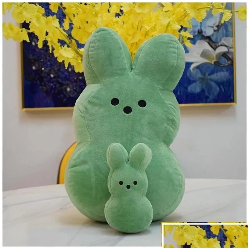 Party Favor 25Cm 15Cm Peeps Plush Bunny Rabbit Peep Easter Toys Simation Stuffed Animal Doll For Kids Children Soft Pillow Gifts Gir