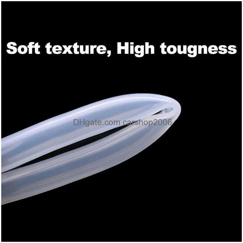  food grade transparent silicone rubber hose id 0.5 1 2 3 4 5 6 7 8 9 10 mm od flexible nontoxic silicone tube clear soft 1 meter