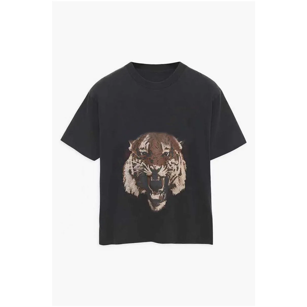 Women Designer t Shirt Leopard Head Print Washing Stir-fry Snowflake Yeast Tee Vintage Short-sleeved T-shirt Tops