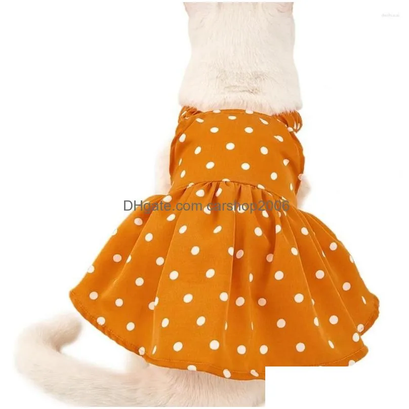 dog apparel pet skirt doting print elastic shoulder strap sling summer kitty clothes outfits for pograph