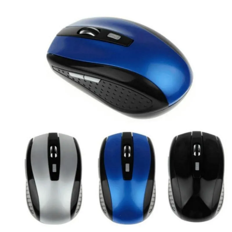 New 2.4GHz USB Optical Wireless Mouse USB Receiver mouse Smart Sleep Energy-Saving Mice for Computer Tablet PC Laptop Desktop with White