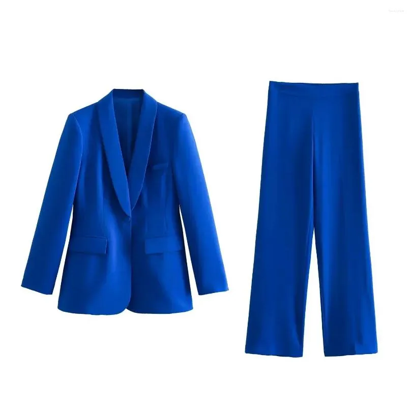 Women`s Two Piece Pants Women Spring Pant Suits 2 Pieces Sets Casual Female Elegant Korean Clothes Business Tailoring Blazers Coats