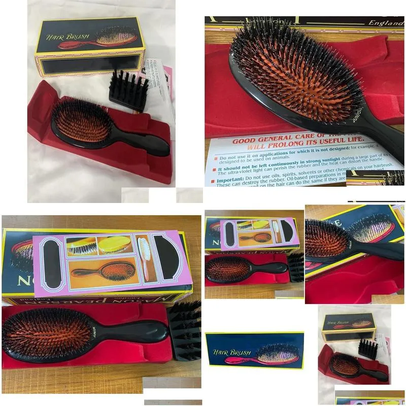 Hair Brushes Mason Bn2 Pocket Bristle And Nylon Brush Soft Cushion Superiorgrade Boar Bristles Comb With Gift Box244K5431564 Drop Deli