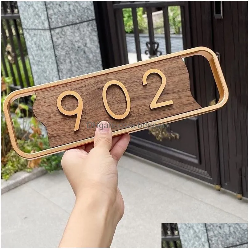 Garden Decorations Custom Signs Doorplates Self-Adhesive Acrylic House Numbers Address Plates Customized Door Number Sticker For Apar Dhtvm