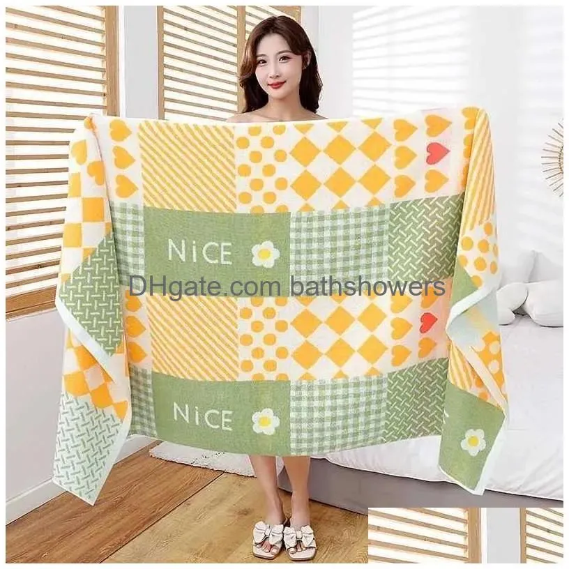 Towel Designer Household Cotton Pure Water Absorption And Quick Drying Is Not Easy To Shed Hair Shawl Face Drop Delivery Dhwh0