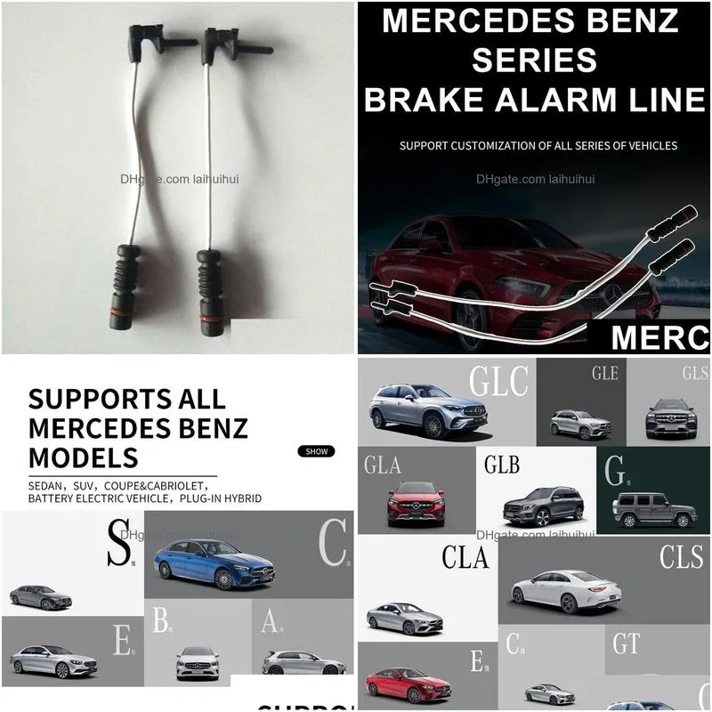the alarm line inventory is sufficient suitable for all benz models. the front and rear brake sensing lines and brake pads support