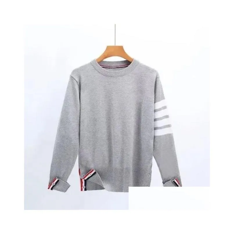 Woman Sweater Cardigan Knits Shirt Designer Sweaters Blouse Shirts With Striped Sleeves Womens Tops Slim Tees M-2XL
