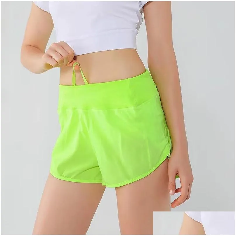 lu speed up short Yoga Outfits High Waist Shorts Exercise Short Pants Gym Fitness Wear Girls Running Elastic Adult Hot Pants Sportswear Breathable Fast
