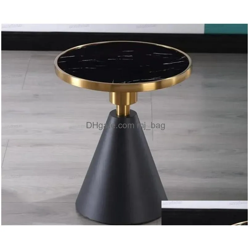Living Room Furniture Contemporary Design Round Gold Stainless Steel Marble Top Bistro Table Coffee Pub For El Club Cafe8445508 Drop D Dhlez