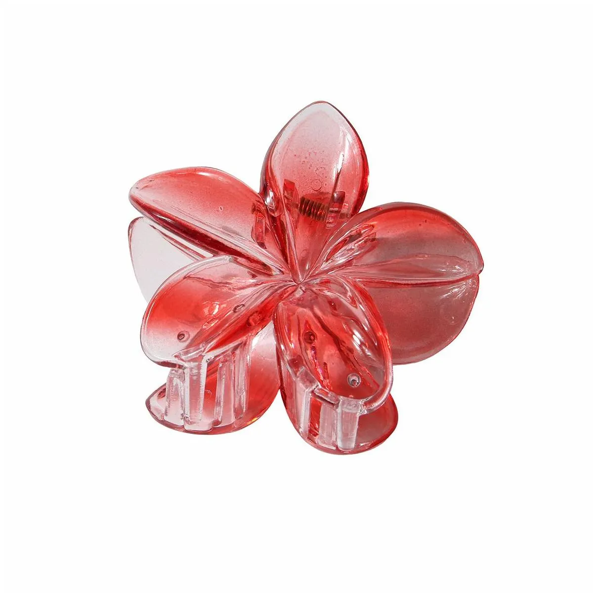 Transparent Color Fashion Women Beach Vacation Egg Flower Hair Clips Flower Hair Claw Hairpin Women Girls Hair Accessories 022