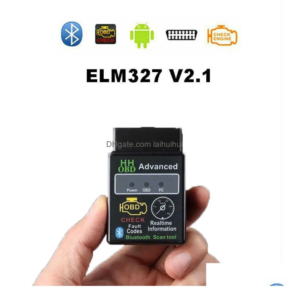 bluetooth obd2 elm327 car fault dtc pcb code reader automobile engine diagnostic scanner tool interface adapter for android pc