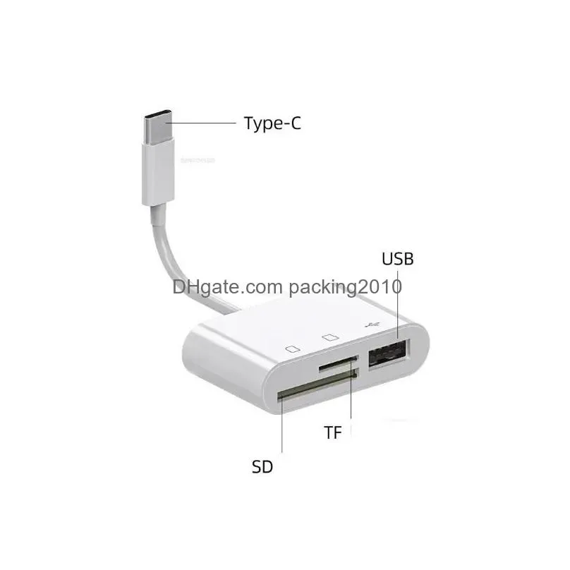 Computer Cables & Connectors 2024 Type-C Micro Adapter Tf Cf Sd Memory Card Reader Writer Compact Flash Usb-C For Ipad Pro  Book Dhvrl