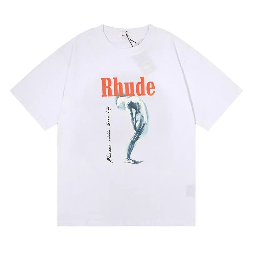 rhude t shirt rhude tshirt designer t shrit Men Designer shirts Fashion Women round neck rhude shirt for men short sleeve