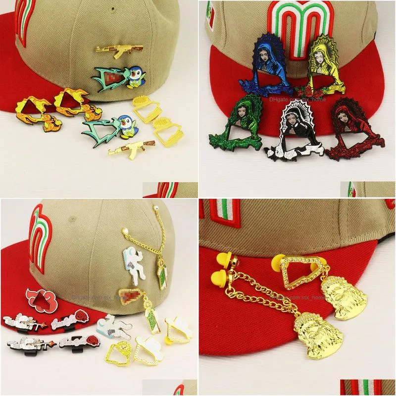 wholesale pin hats baseball football basketball hat pins fashion retro decoration cartoon pin baking paint creative enamel