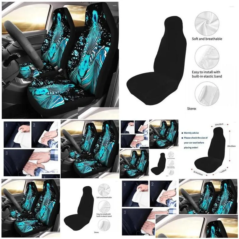 car seat covers ers neon zebra piece front pack of 2 protective er drop delivery automobiles motorcycles interior accessories otkvp