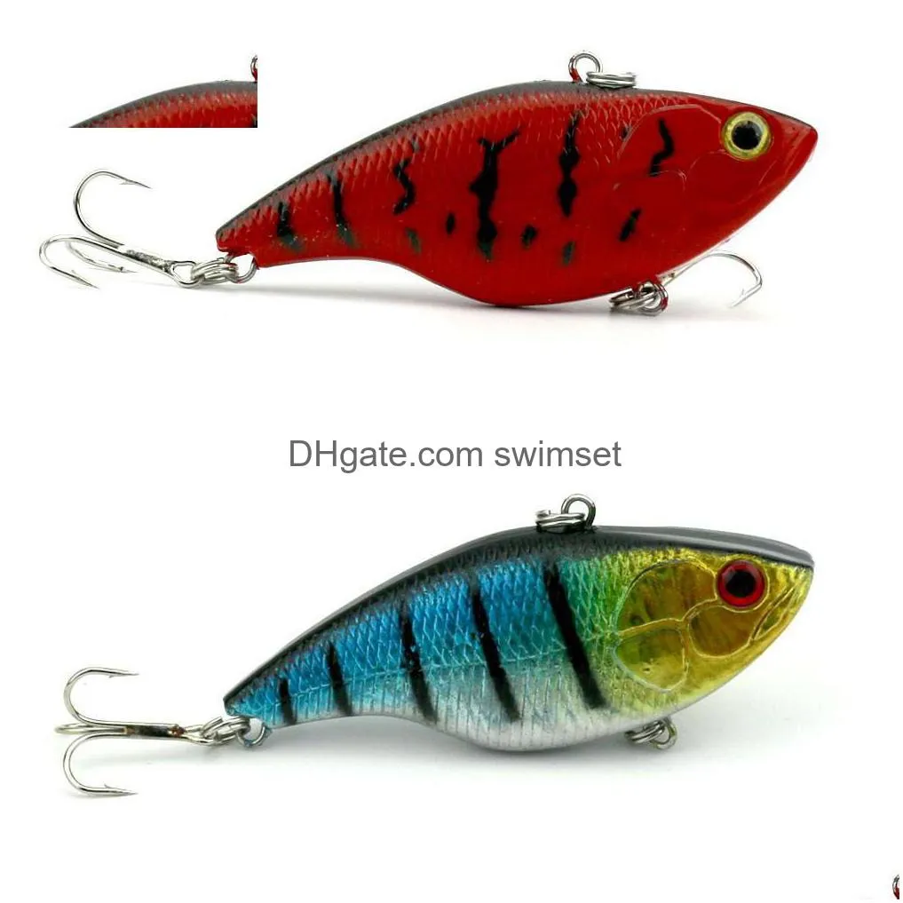 5Pcs Winter Vib Fishing Lures 18G/0.635Oz 7.5Cm/2.95In Hard Bait With Lead Inside Fish Ice Sea Tackle Drop Delivery Dh1I6