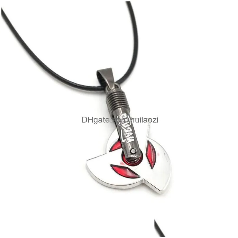 anime necklace anime cosplay jewelry leather pendant necklaces
