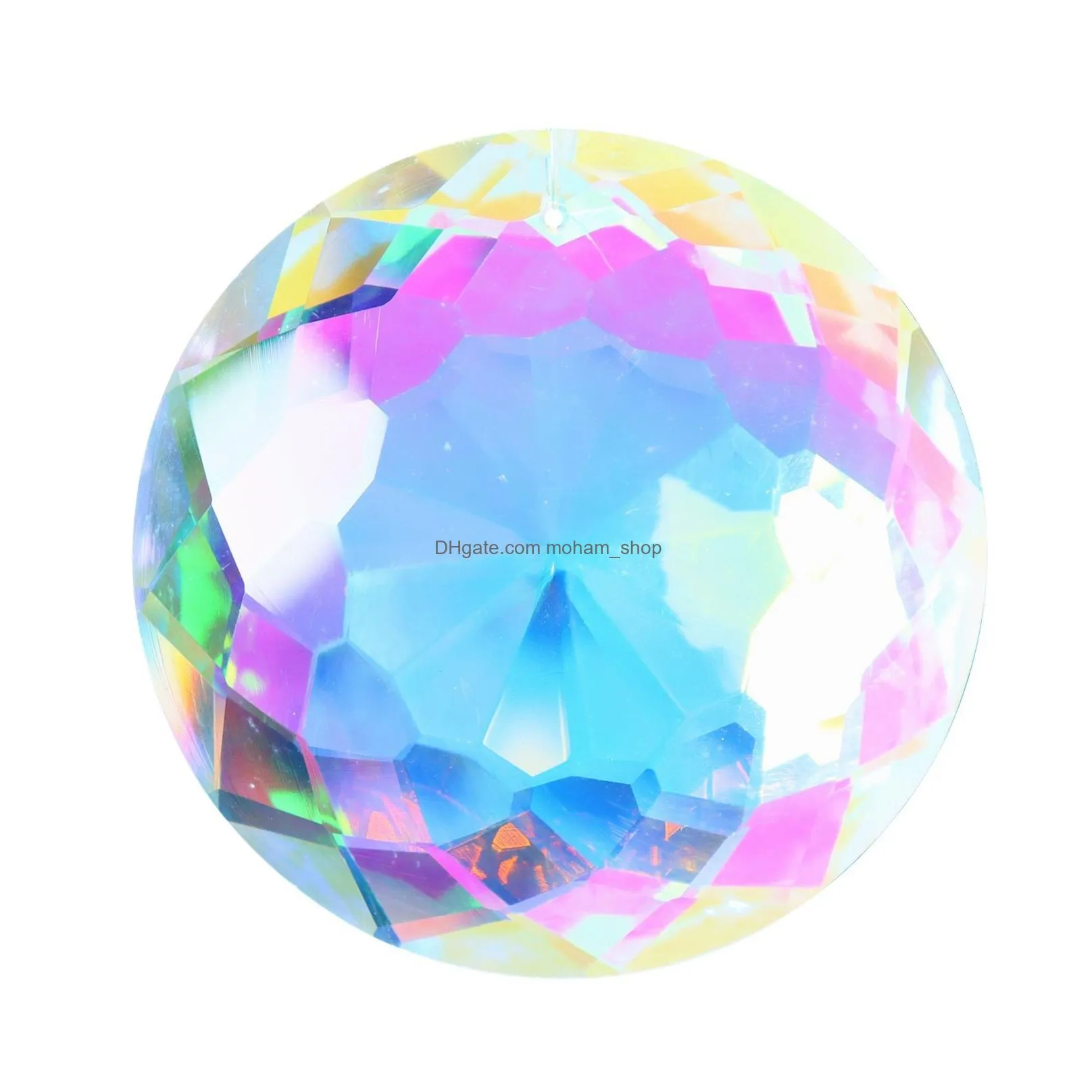 10pcs suncatcher light and shadow strip crystal rainbow pendant ab colored diamond mirror sun capture gift crystal ball pendant