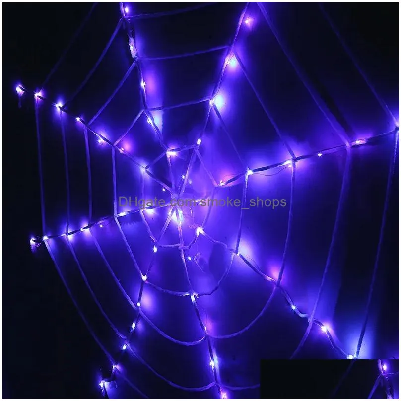 party masks 36m  halloween decorations spider web lights for indoor outdoor decoration garden yard haunted house 230802