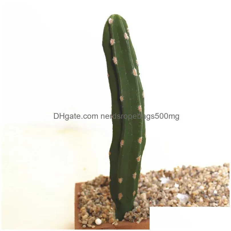 Decorative Flowers & Wreaths Artificial Lifelike Succents Cactus Mti Type Plastic Plant Garden Miniature Diy Home Living Room Office D Dhlp1