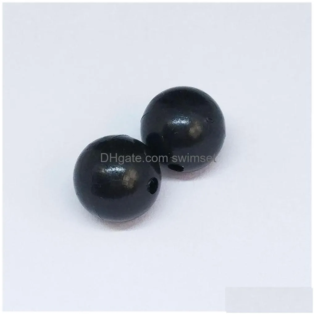 200Pcs/Pack Soft Plastic Beads Round Stopper M-12Mm Black Rubber Fishing Stops Rig Carp Accessories Drop Delivery Dhq5P