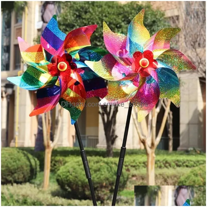 garden decorations 1pcs windmill bird repellent fruit reflective windmills decoration protected accessoreis