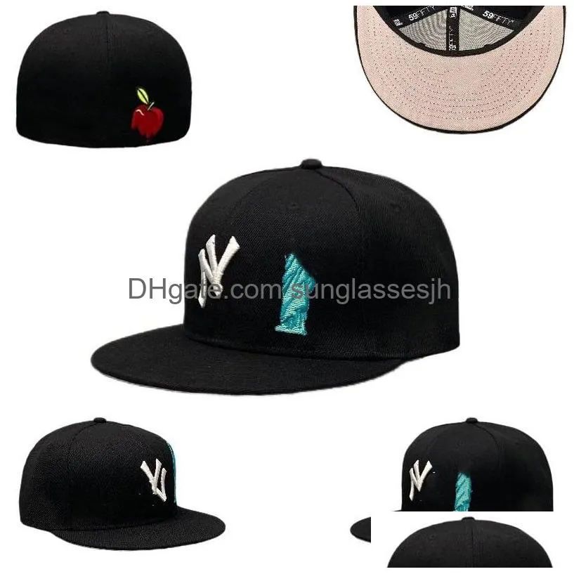 Ball Caps Fashion Designer Hats Fitted Baseball Hat All Teams Logo Cotton Flat Embroidery Men Woman Snapbacks Athletic Street Outdoo Dhsbl