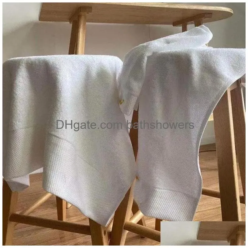 Towel A Set Pure Cotton Luxurys Designers Face Bath Soft Wash Home Absorbent Washcloths Letter Drop Delivery Dh2Yr