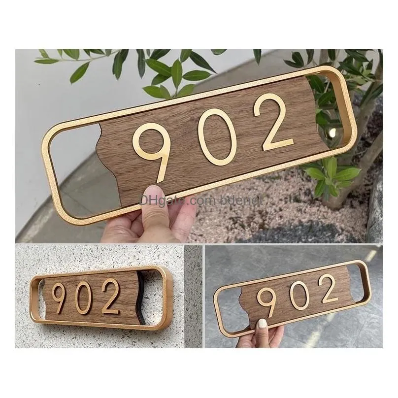 Garden Decorations Custom Signs Doorplates Self-Adhesive Acrylic House Numbers Address Plates Customized Door Number Sticker For Apar Dhtvm
