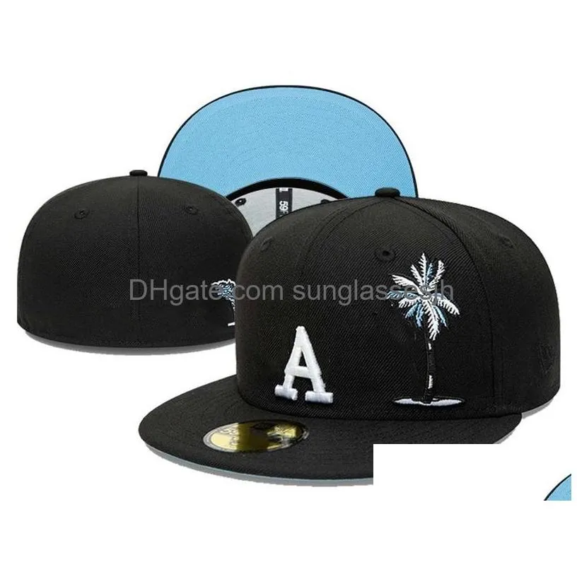 Ball Caps Designer Fitted Hats Snapbacks Adjustable Baseball All Team Logo Letter Flat Outdoor Sports Embroidery Casquette Closed Be Dhtcn
