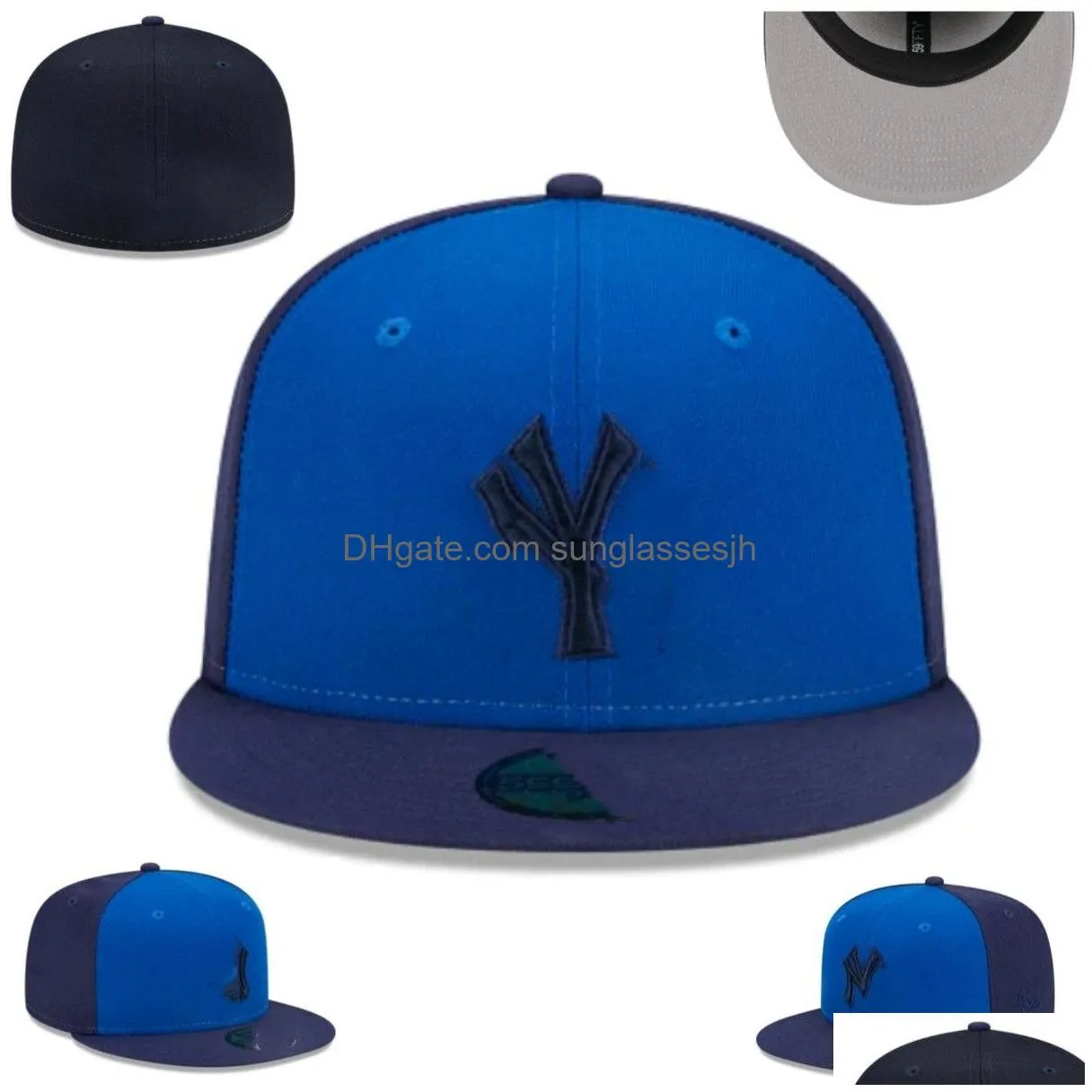 Ball Caps Fitted Hats Baseball Mens Hat Designer All Teams Logo Cotton Embroidery Era Cap Snapbacks Street Outdoor Sports Sizes Mixe Dhr8E