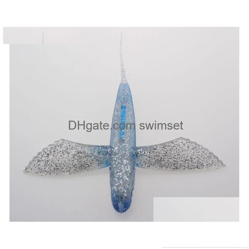 Fishing Lure Seawater Bait Flying Fish Boat Trolling Tuna Kerel Soft Drop Delivery Dh5F4