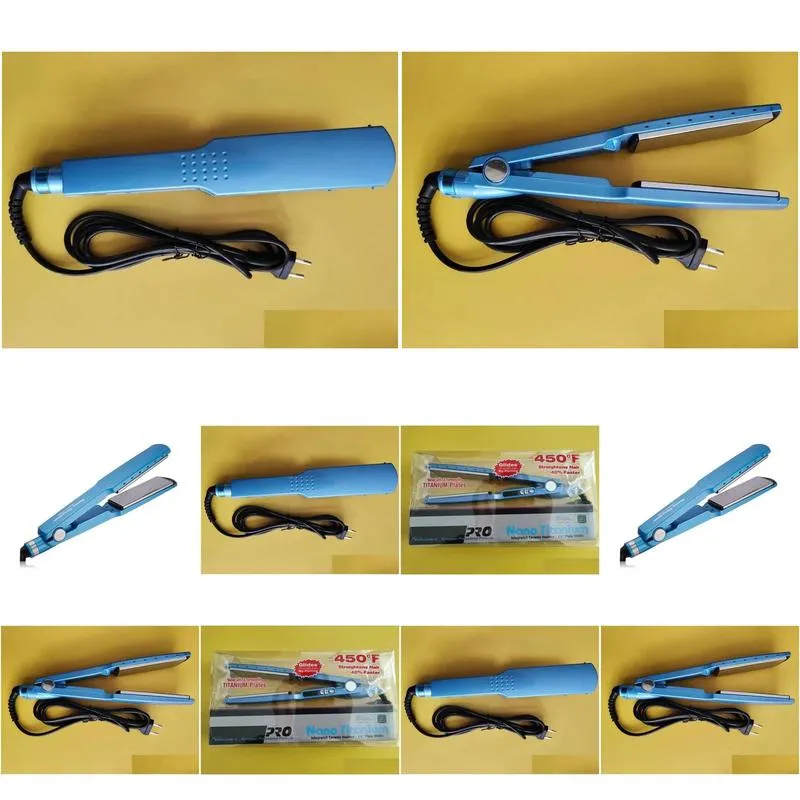 1 3/4 Professional Women Fast Hair Straighteners Hair Iron Flat Iron Nano Titanium 450F Temperature Plate EU/US plug Hair Tool