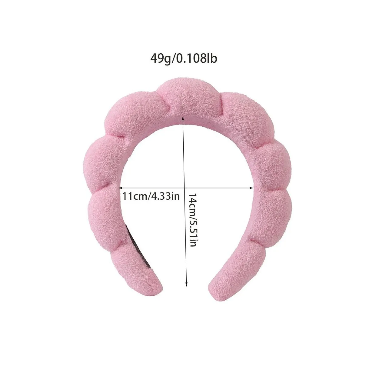 Fashion Sponge Headband for Women Girls Puffy Hair Band Makeup Bubble Retro Cloth Headbands Hair Accessories Headwear 021