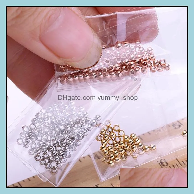 Crimp & End Beads 100Pcs 2Mm Separated Diy Jewelry Bead 3 Color Spacer Accessories Wholesale Drop Delivery Findings Component Dhgarden Dhr2J