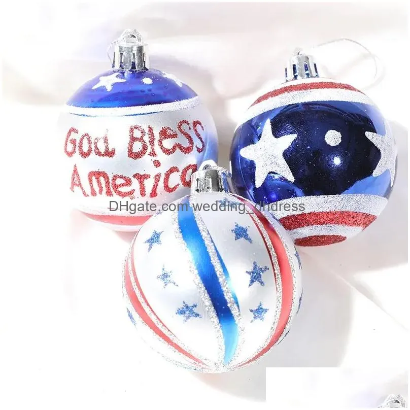 ball memorial ornaments 4th of july tree independence day hanging party patriotic decorations 2024